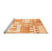 Sideview of Machine Washable Abstract Orange Modern Area Rugs, wshabs3519org