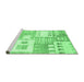 Sideview of Machine Washable Abstract Emerald Green Modern Area Rugs, wshabs3519emgrn