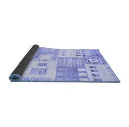 Sideview of Abstract Blue Modern Rug, abs3519blu