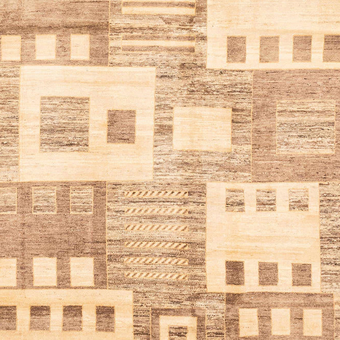 Machine Washable Abstract Brown Gold Rug, wshabs3519