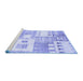 Sideview of Machine Washable Abstract Blue Modern Rug, wshabs3519blu