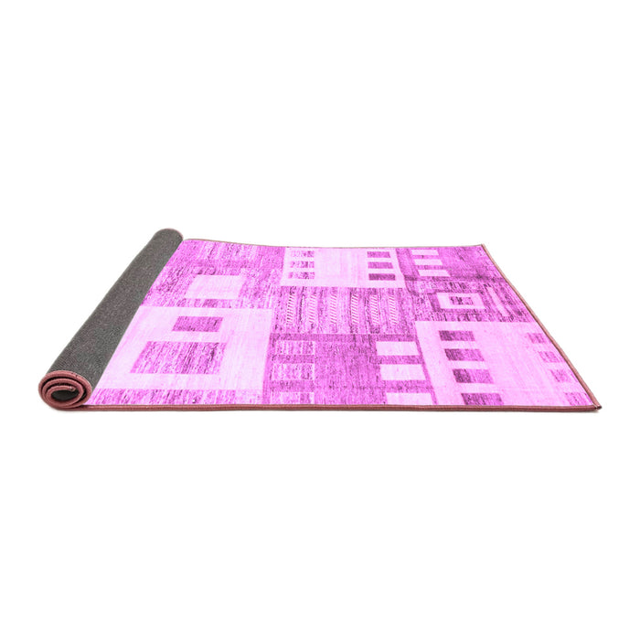 Sideview of Abstract Purple Modern Rug, abs3519pur