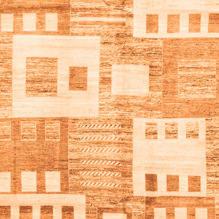 Machine Washable Abstract Orange Modern Area Rugs, wshabs3519org