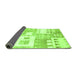 Sideview of Abstract Green Modern Rug, abs3519grn