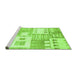 Sideview of Machine Washable Abstract Green Modern Area Rugs, wshabs3519grn