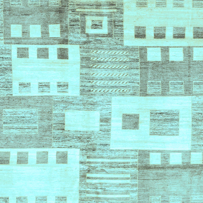 Square Abstract Light Blue Modern Rug, abs3519lblu