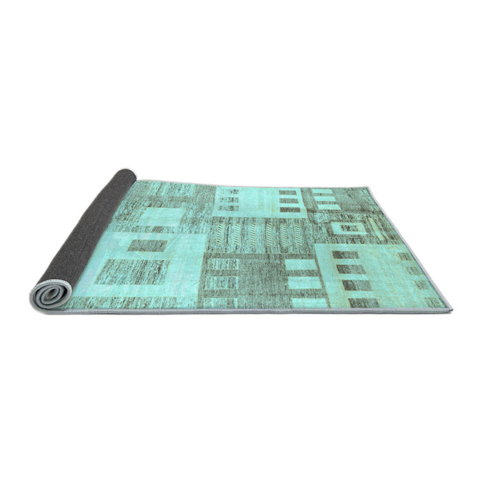 Sideview of Abstract Light Blue Modern Rug, abs3519lblu