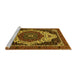 Sideview of Machine Washable Abstract Yellow Modern Rug, wshabs351yw