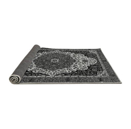 Sideview of Abstract Gray Modern Rug, abs351gry