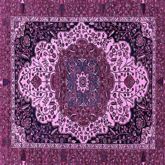 Square Machine Washable Abstract Purple Modern Area Rugs, wshabs351pur