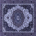 Square Abstract Blue Modern Rug, abs351blu