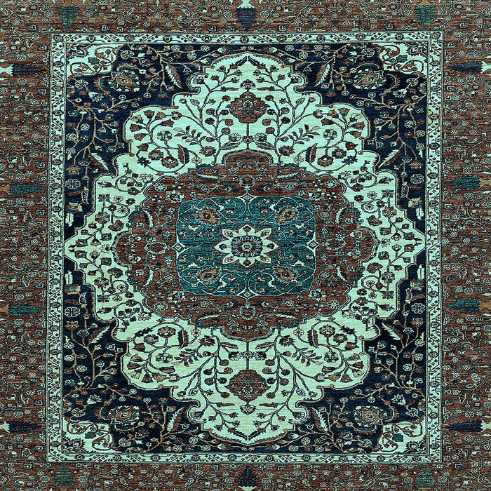 Square Machine Washable Abstract Light Blue Modern Rug, wshabs351lblu