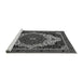 Sideview of Machine Washable Abstract Gray Modern Rug, wshabs351gry