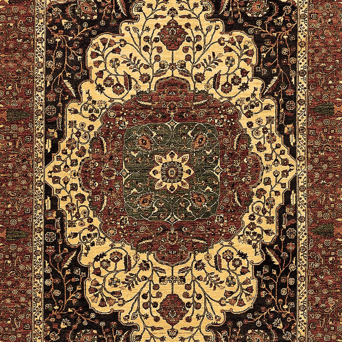 Machine Washable Abstract Brown Modern Rug, wshabs351brn