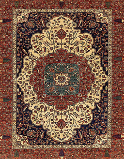 Abstract Red Modern Rug, abs351