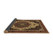 Sideview of Abstract Brown Modern Rug, abs351brn