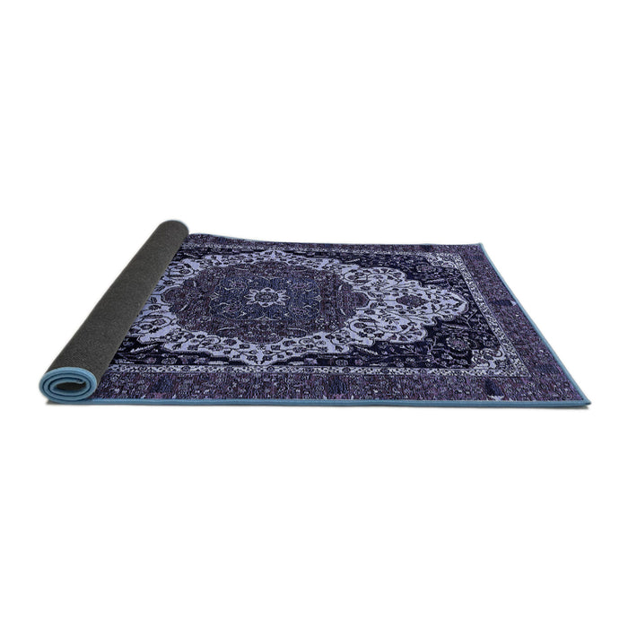 Sideview of Abstract Blue Modern Rug, abs351blu