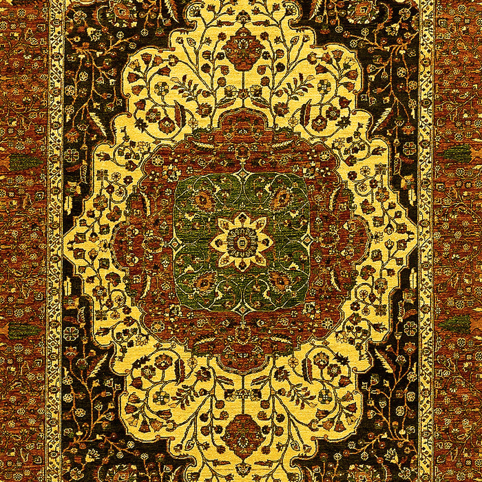 Abstract Yellow Modern Rug, abs351yw
