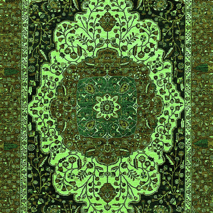 Machine Washable Abstract Green Modern Area Rugs, wshabs351grn