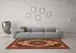 Machine Washable Abstract Orange Modern Area Rugs in a Living Room, wshabs351org