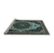 Sideview of Machine Washable Abstract Light Blue Modern Rug, wshabs351lblu