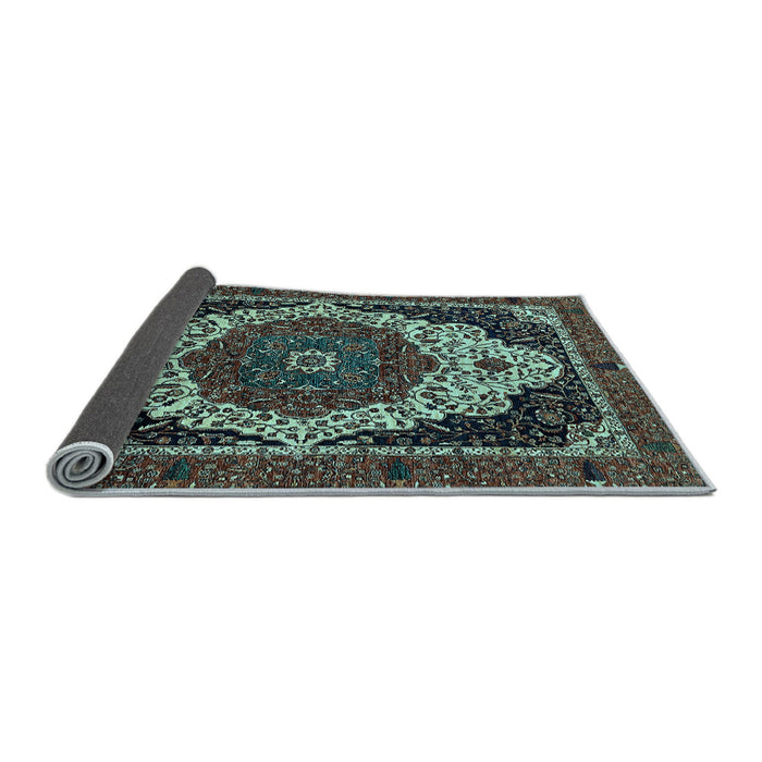 Sideview of Abstract Light Blue Modern Rug, abs351lblu