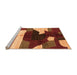 Sideview of Machine Washable Abstract Orange Modern Area Rugs, wshabs3520org