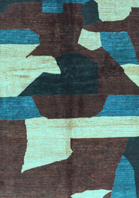 Abstract Light Blue Modern Rug, abs3520lblu