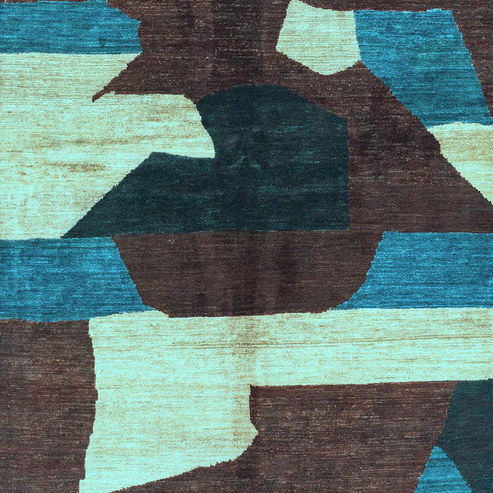 Abstract Light Blue Modern Rug, abs3520lblu