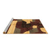 Sideview of Machine Washable Abstract Brown Modern Rug, wshabs3520brn