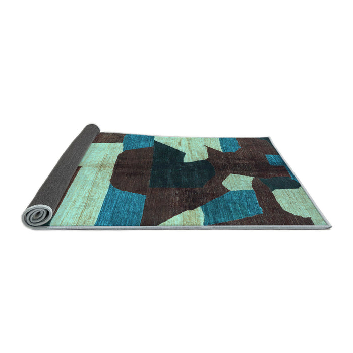 Sideview of Abstract Light Blue Modern Rug, abs3520lblu
