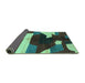 Sideview of Abstract Turquoise Modern Rug, abs3520turq