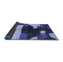Sideview of Abstract Blue Modern Rug, abs3520blu