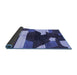 Sideview of Abstract Blue Modern Rug, abs3520blu