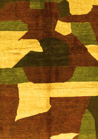 Abstract Yellow Modern Rug, abs3520yw