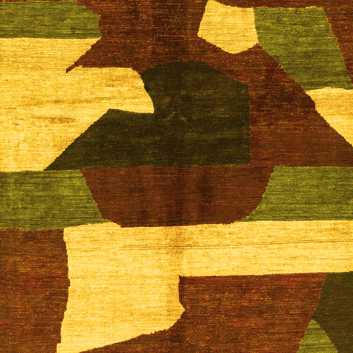 Abstract Yellow Modern Rug, abs3520yw