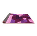 Sideview of Abstract Pink Modern Rug, abs3520pnk