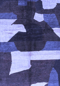 Abstract Blue Modern Rug, abs3520blu