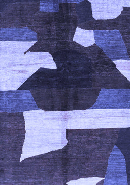 Abstract Blue Modern Rug, abs3520blu