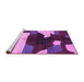 Sideview of Machine Washable Abstract Purple Modern Area Rugs, wshabs3520pur