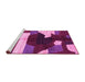 Sideview of Machine Washable Abstract Pink Modern Rug, wshabs3520pnk