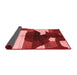 Abstract Red Modern Area Rugs