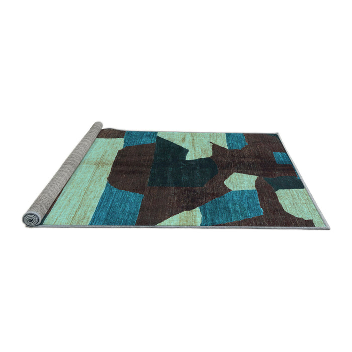 Sideview of Machine Washable Abstract Light Blue Modern Rug, wshabs3520lblu