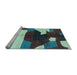 Sideview of Machine Washable Abstract Light Blue Modern Rug, wshabs3520lblu