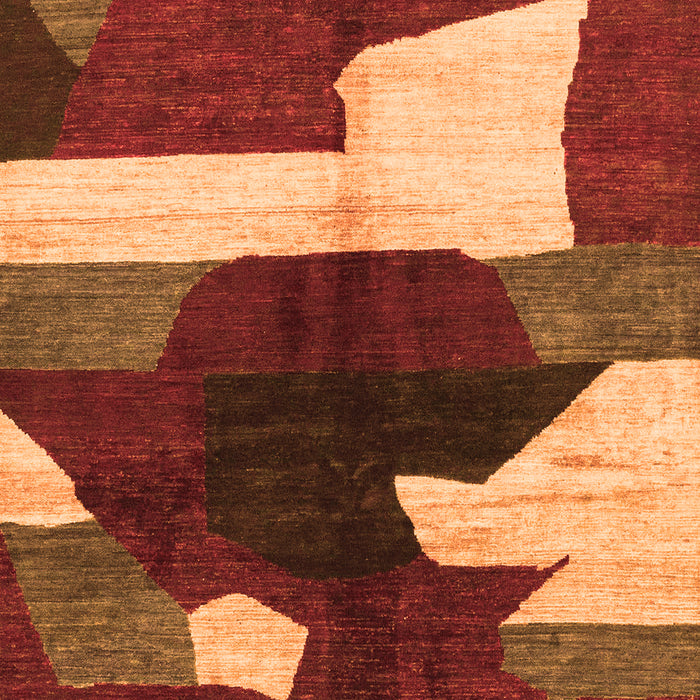 Machine Washable Abstract Orange Modern Area Rugs, wshabs3520org