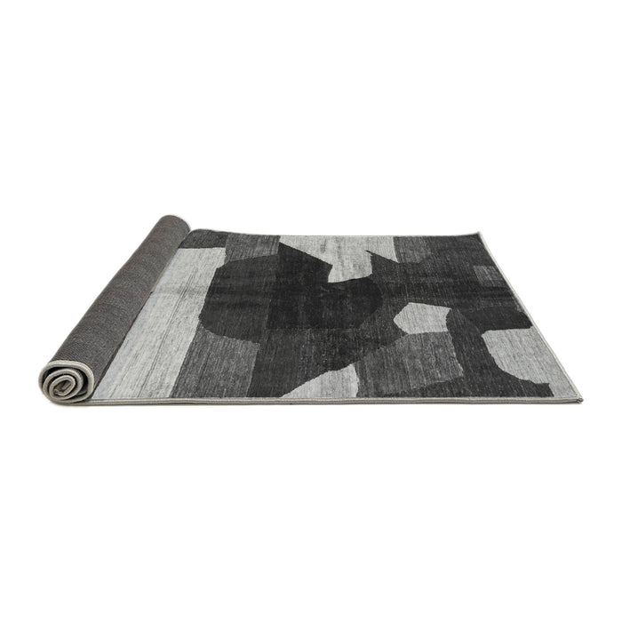 Sideview of Abstract Gray Modern Rug, abs3520gry