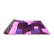 Sideview of Abstract Purple Modern Rug, abs3520pur