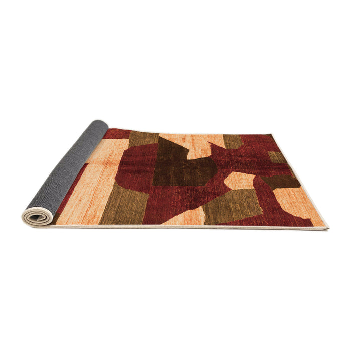 Sideview of Abstract Orange Modern Rug, abs3520org