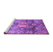 Sideview of Machine Washable Abstract Purple Modern Area Rugs, wshabs3521pur