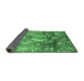 Sideview of Abstract Emerald Green Modern Rug, abs3521emgrn